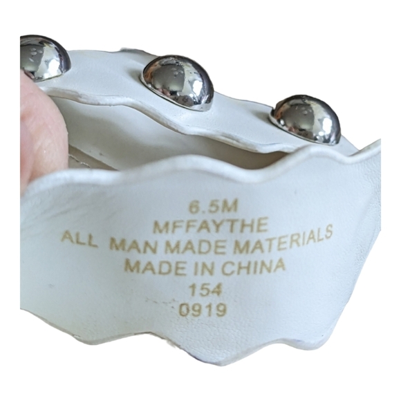 Marc Fisher Multi-Strap Studded Cork Espadrille Wedge Sandal, 6.5,GUC - Picture 4 of 9